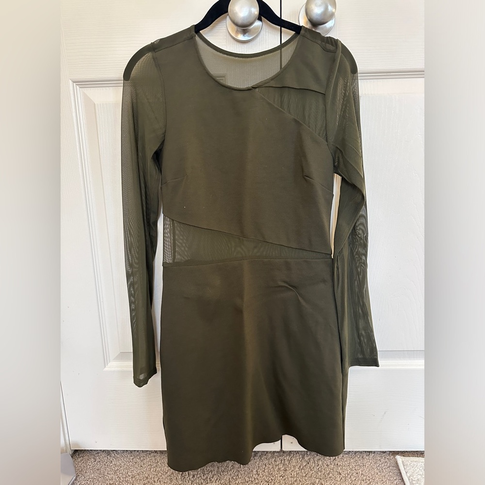 Urban Outfitters Silence + Noise Olive Green Mini Dress